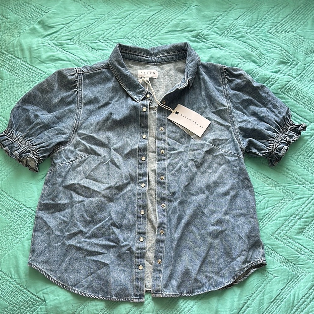 Kids Denim Shirt by - Blue